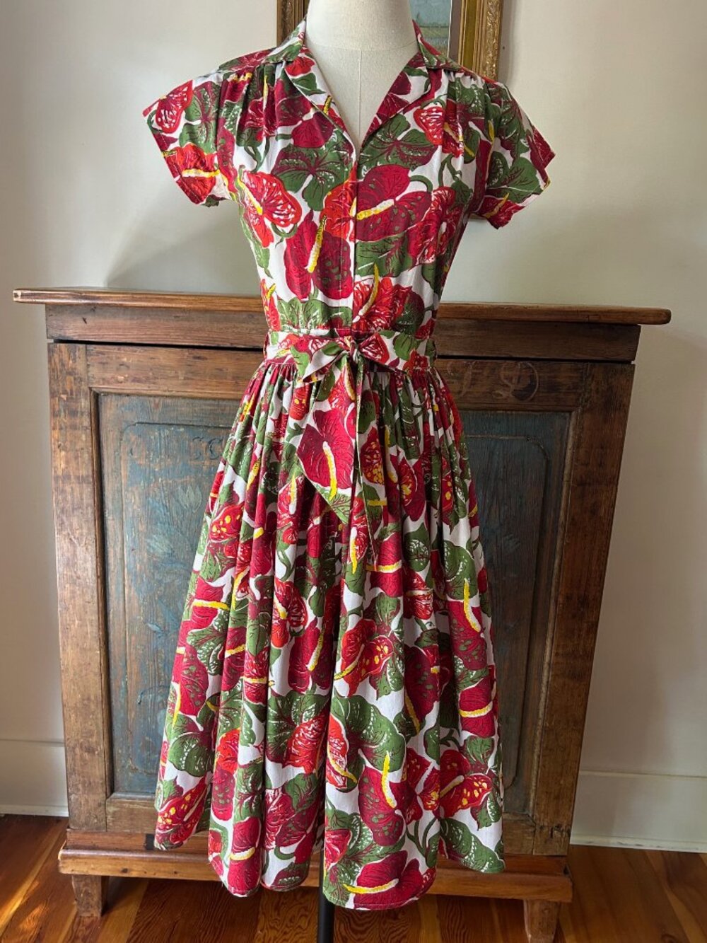 Bernie Dexter Anthuriums Floral Kelly Dress